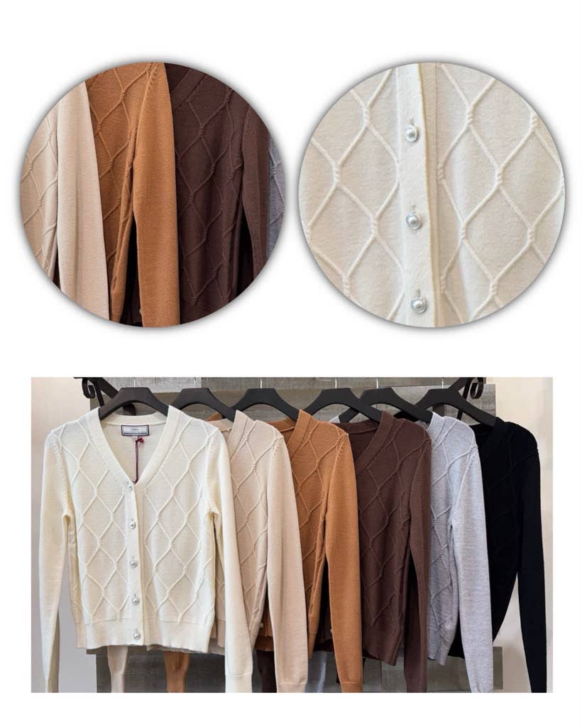 Black Signature Diamond Cardigan-150274