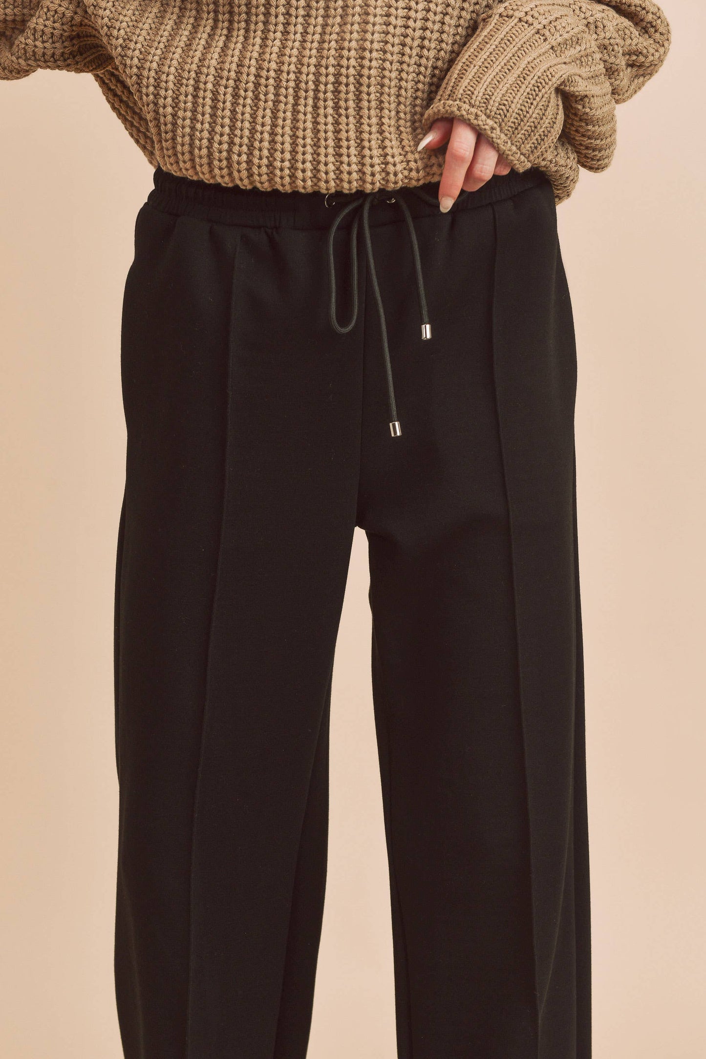 Navy Blue Pheobe Pintuck Pants
