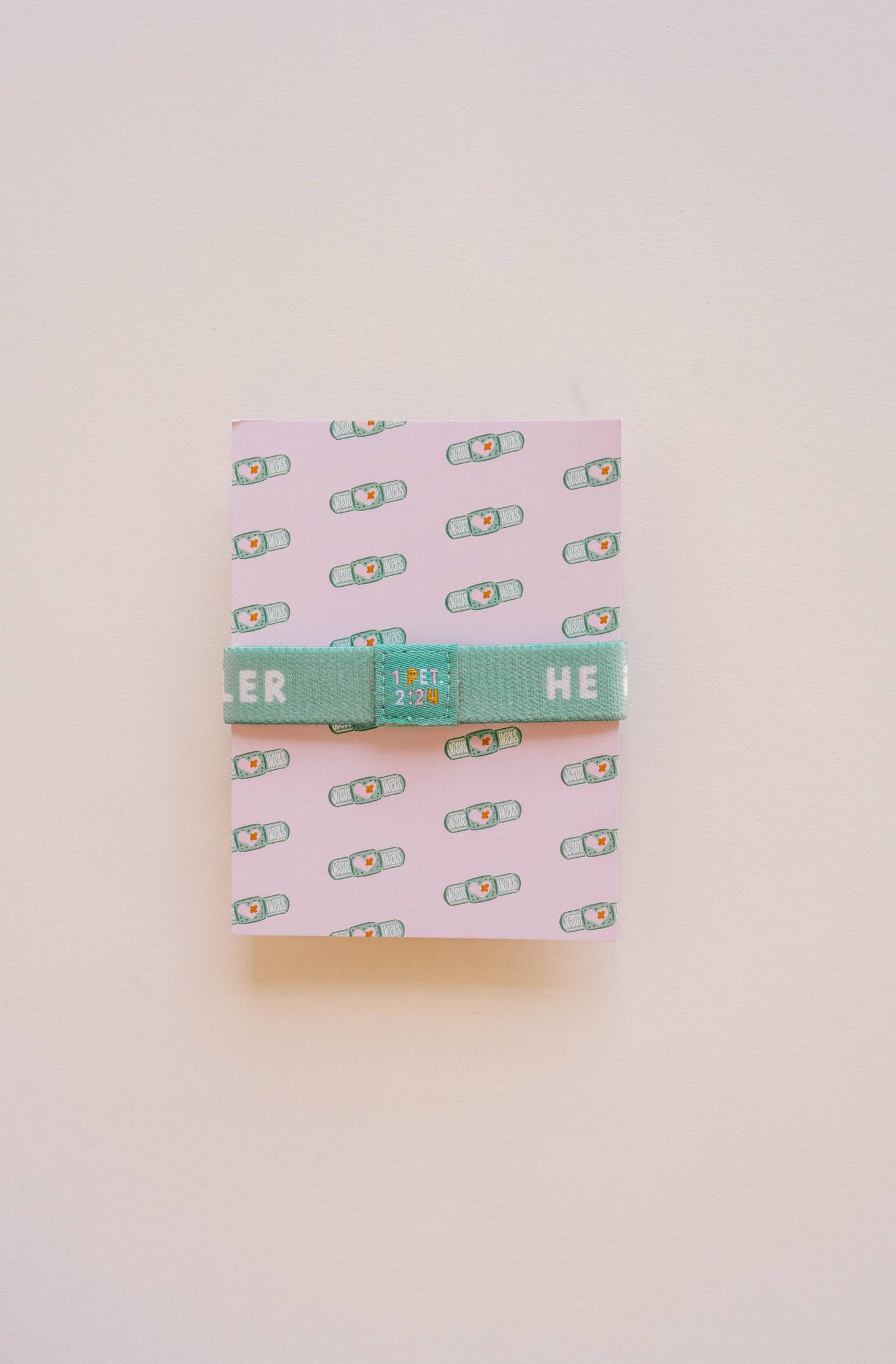 Green Band Jesus Heals Kids Bracelet - "He is a Helper & Healer"