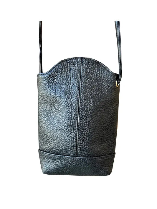 Black Soft Leather Crossbody Bag