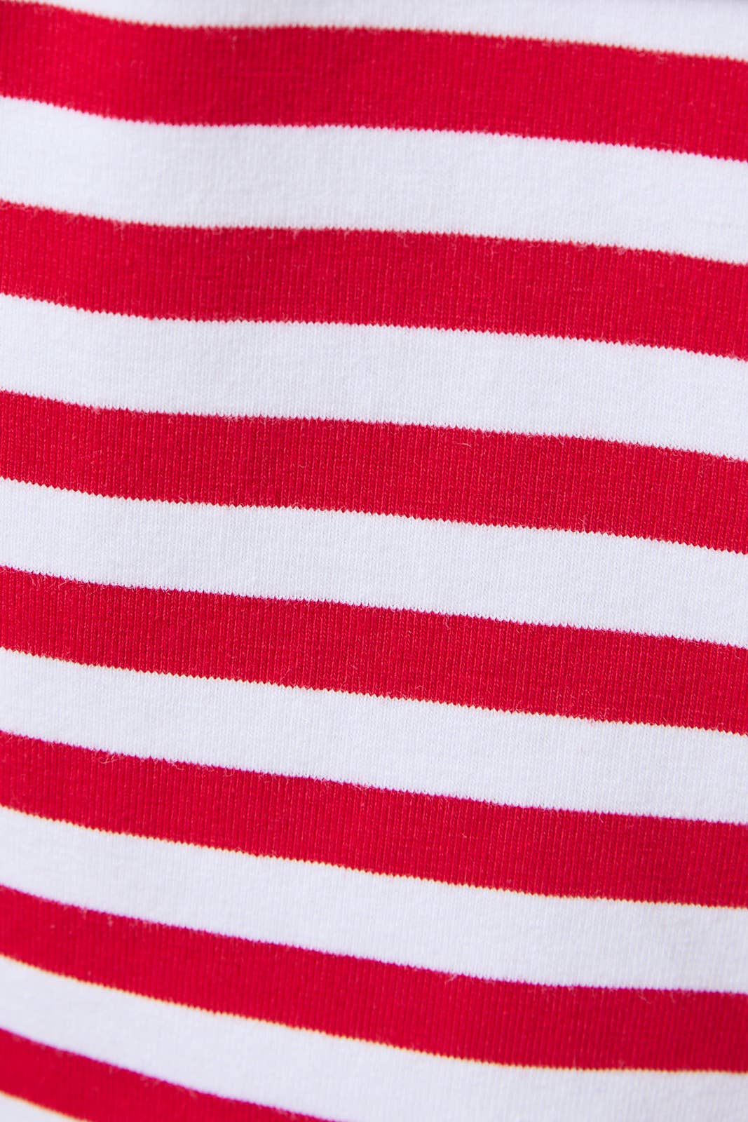 Red and White Stripe Boxy Tee w/ Cutout Open Tie Back-148088