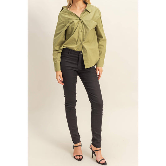 Black Low-Rise Skinny Pants - 132415