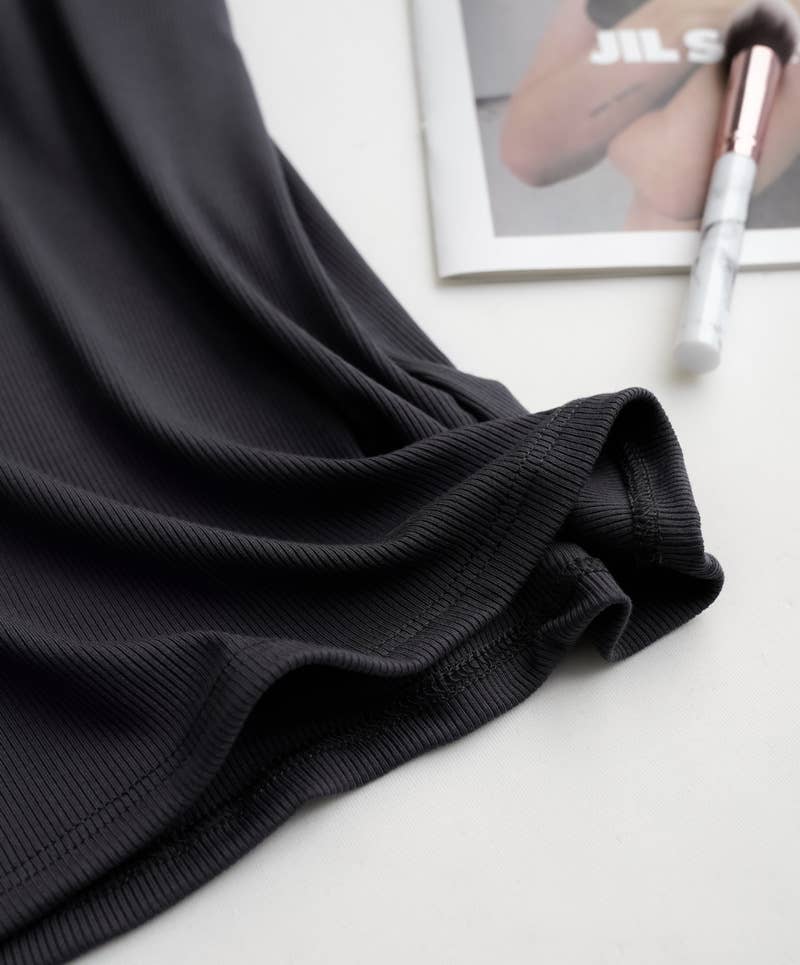 Navy / Black / White The Essential  Ribbed Soft tank top w Built in Bra