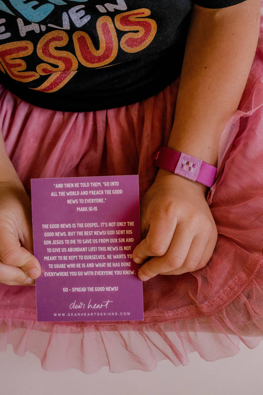 Purple Band Spread The Good News Kids Bracelet
