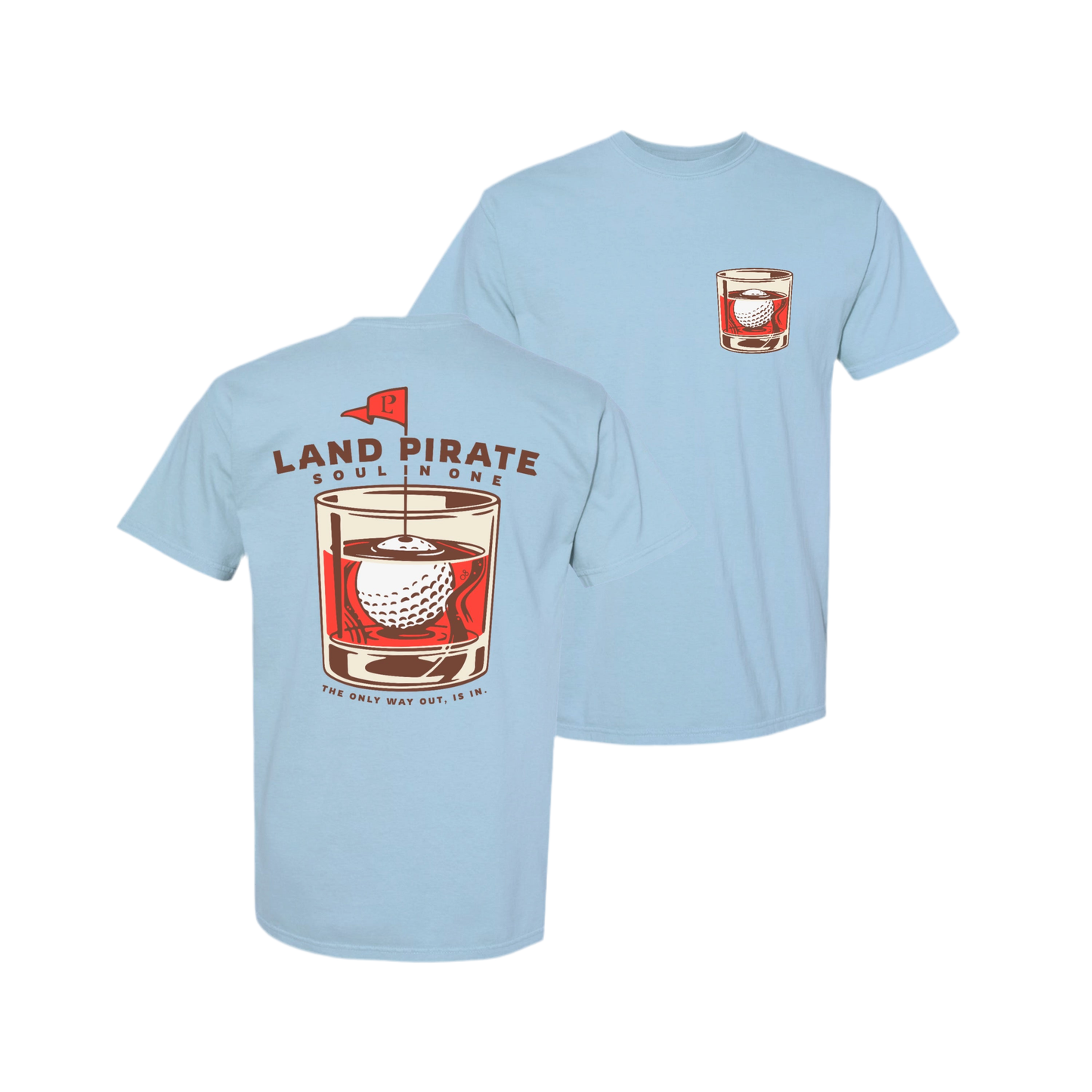 LP The 'Soul in One' Rock Glass Chambray Blue Tee Shirt