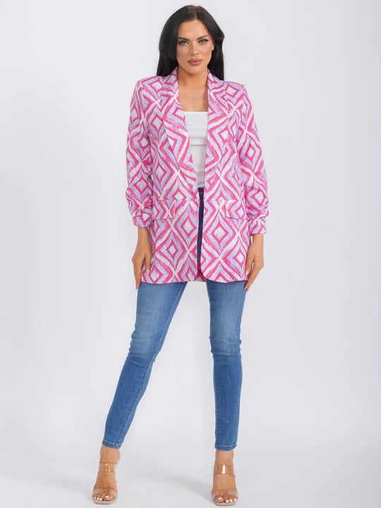 Vibrant Geo Design Blazer