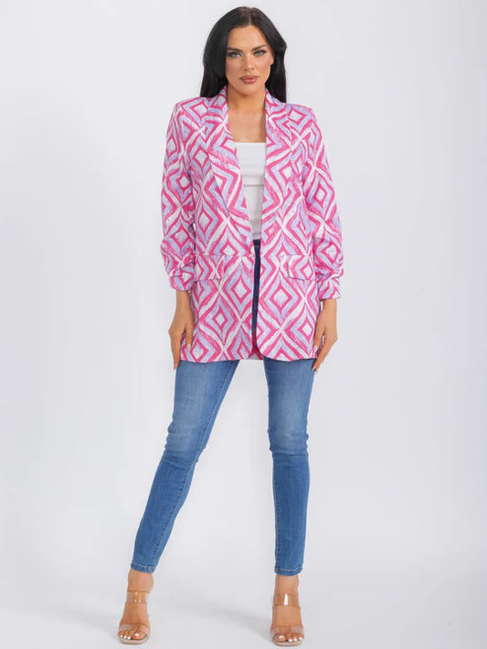 Vibrant Geo Design Blazer