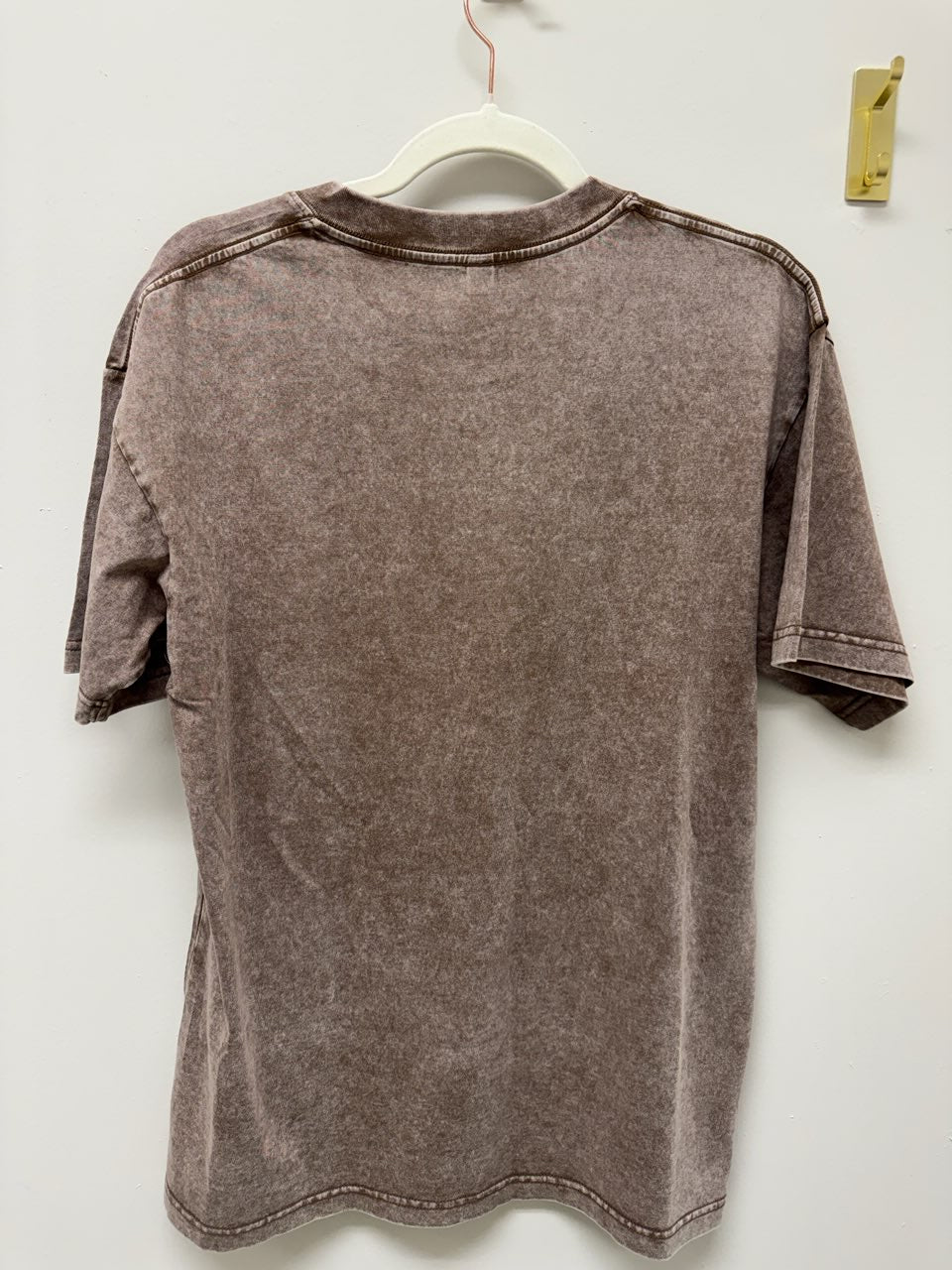 "By His Grace" Inspirational Mocha Brown Mineral Washed Tee