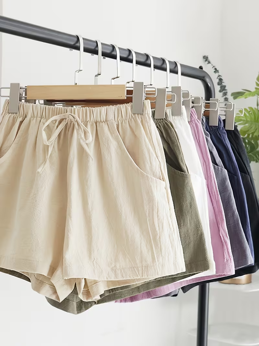 Linen Blend Shorts Assorted Colors - 110812