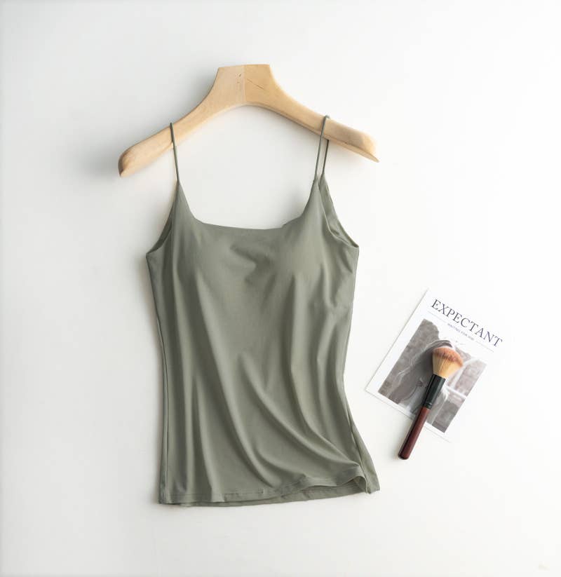 Sage Camisole Daily Basic Shelf Bra Tank- 180429