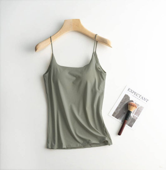 Sage Camisole Daily Basic Shelf Bra Tank- 180429