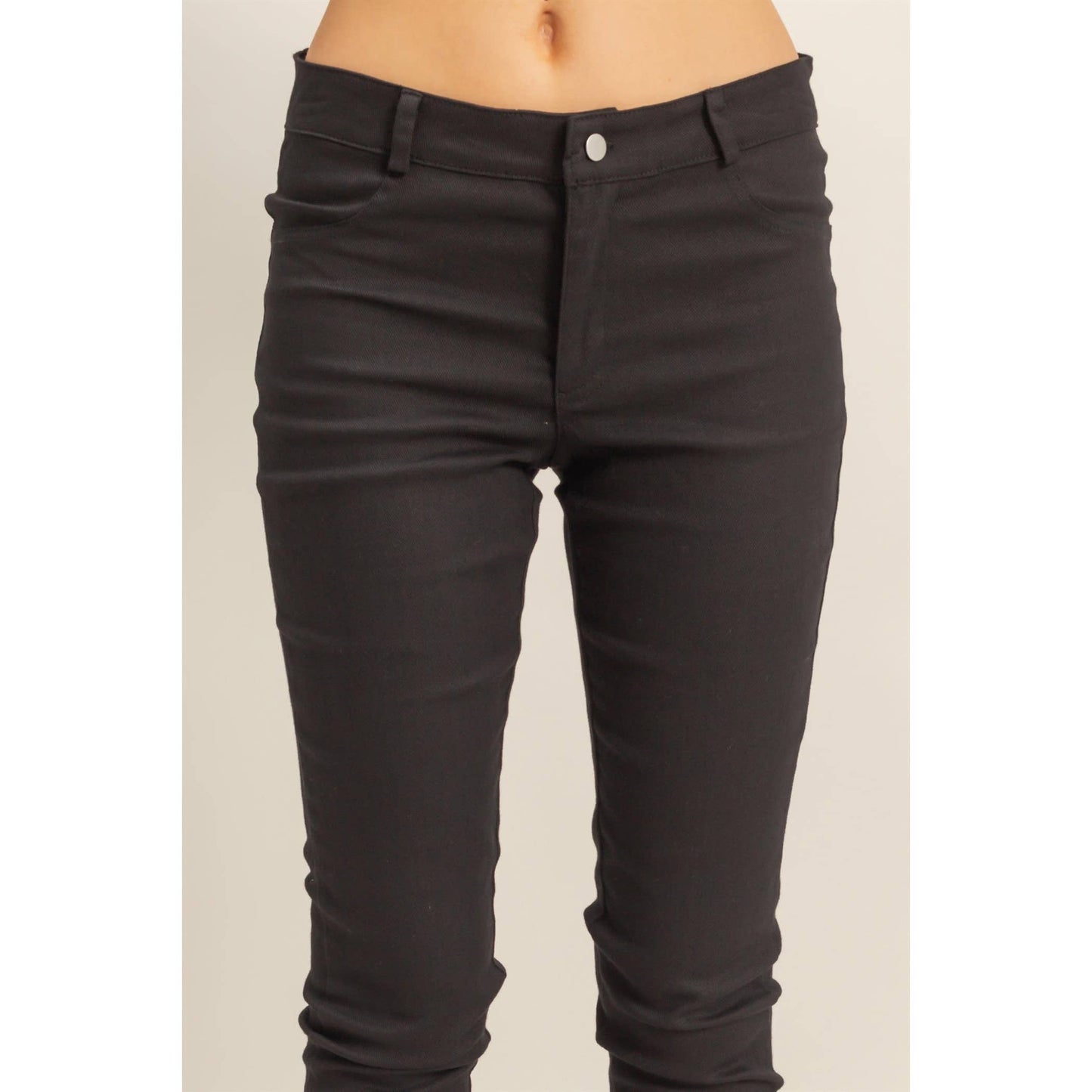 Black Low-Rise Skinny Pants - 132415