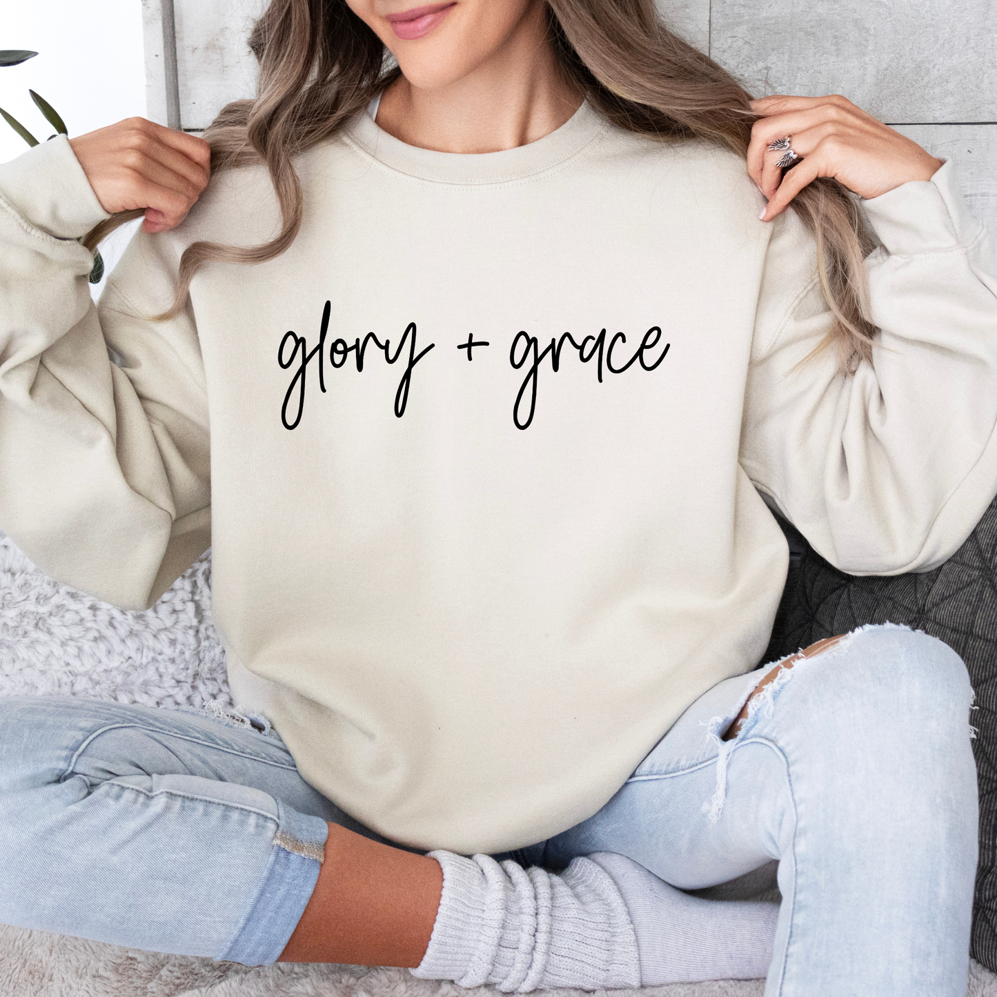 Glory + Grace  Heather Grey Sweatshirt