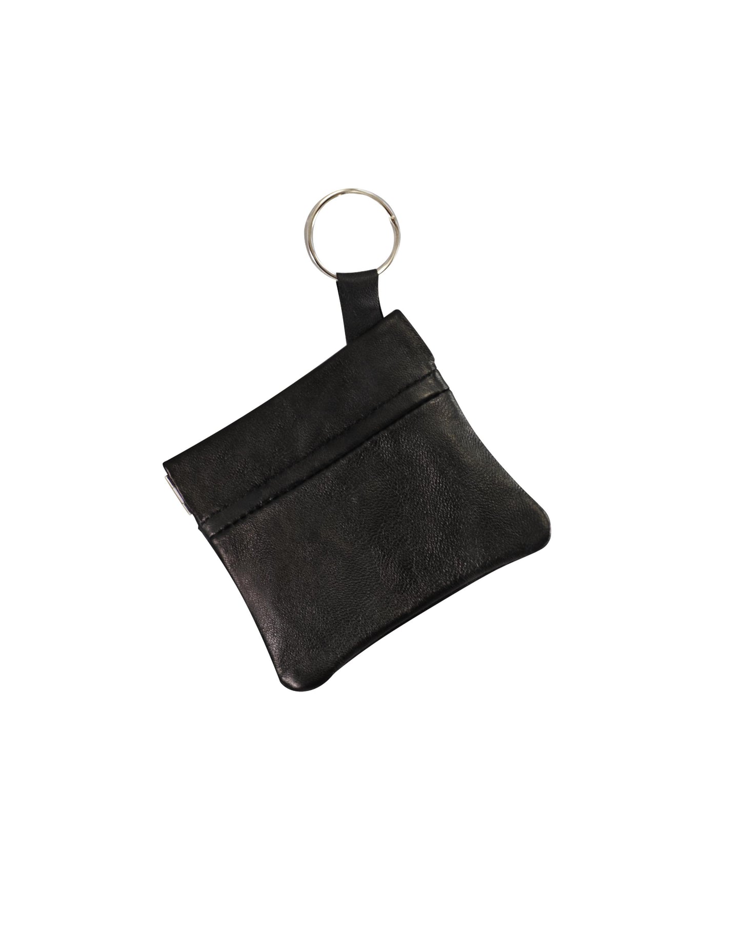 Leather Squeeze Coin Purse Key Ring