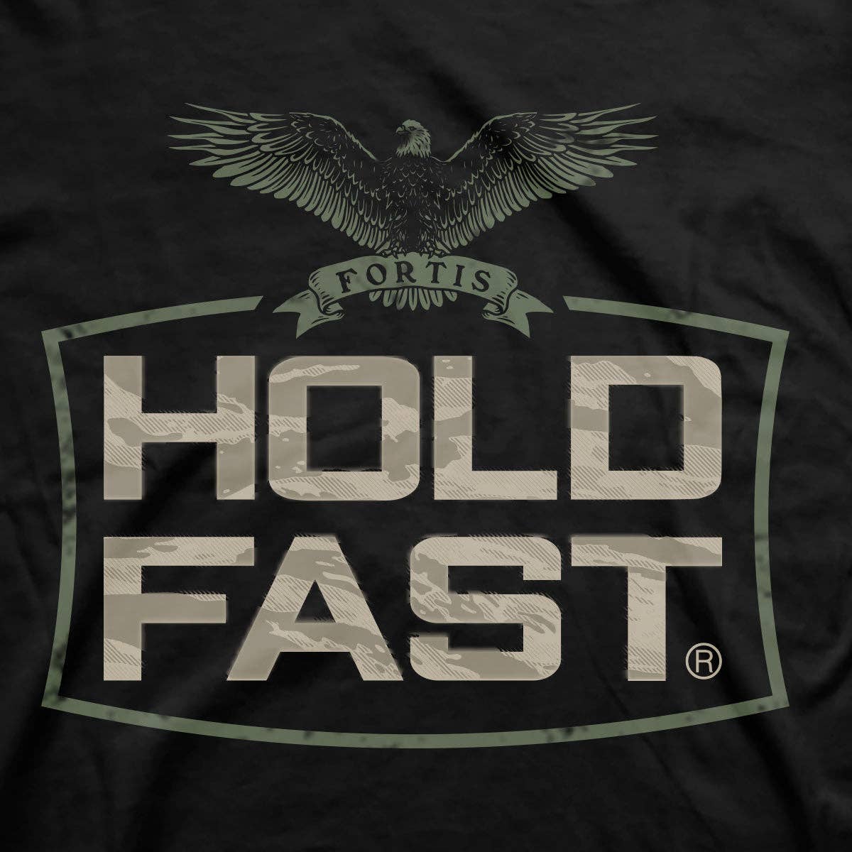 Black Hold Fast 'Brave Strong Humble' Mens T-Shirt-104851