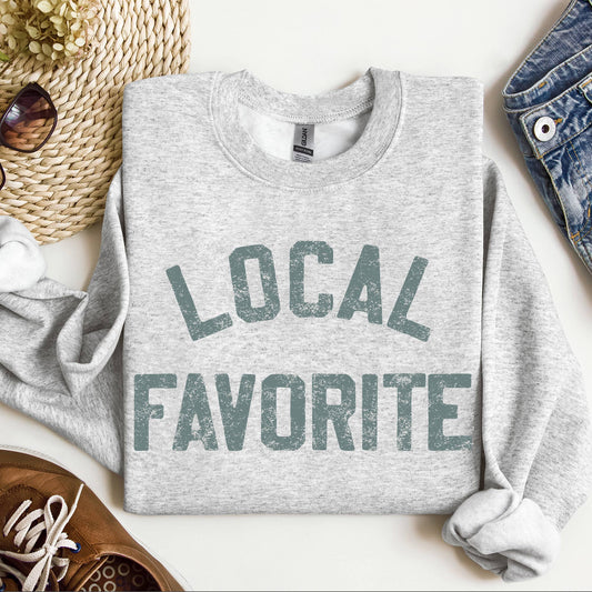Grey 'Local Favorite' Crewneck Sweatshirt