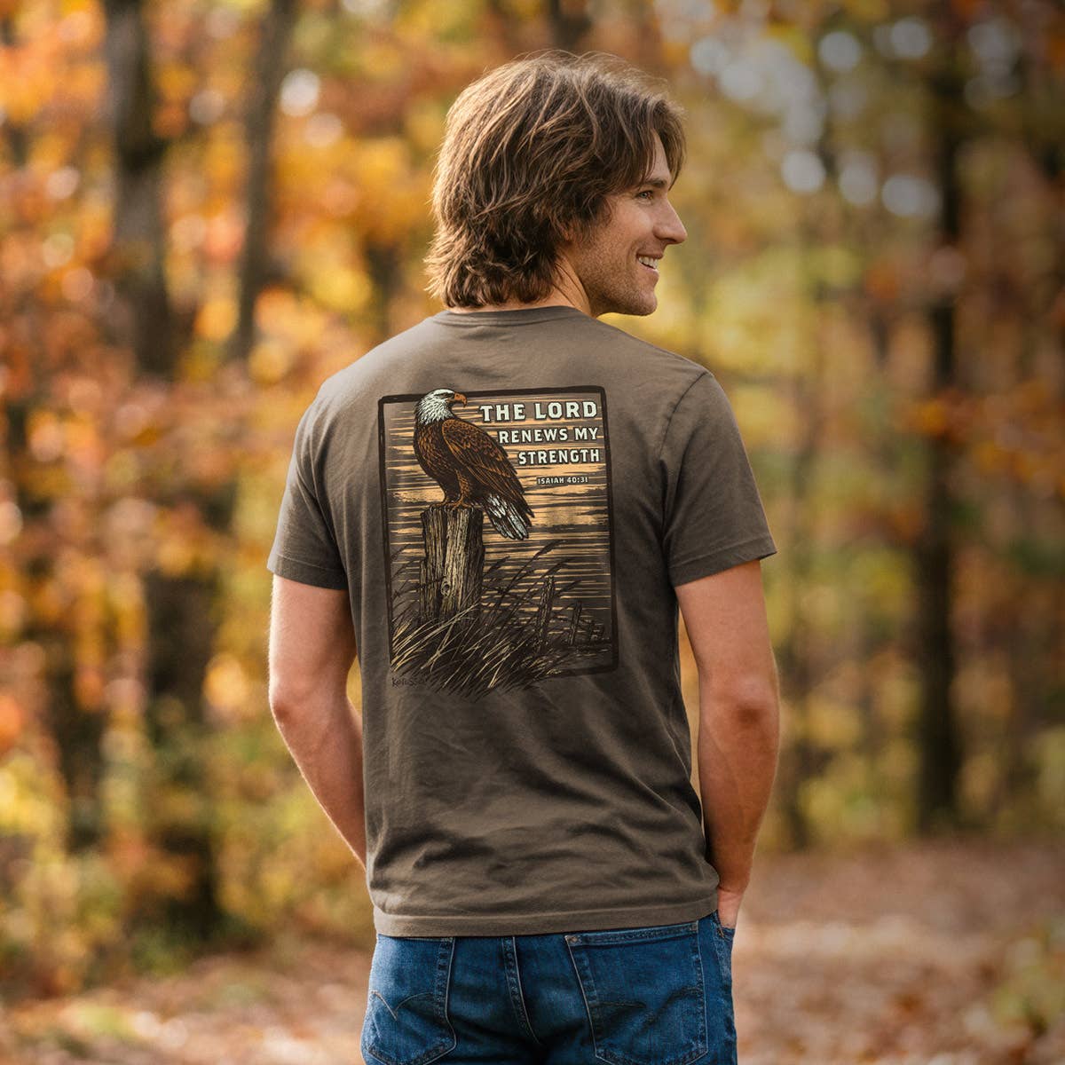 Brown Savana Renewed Eagle T-Shirt