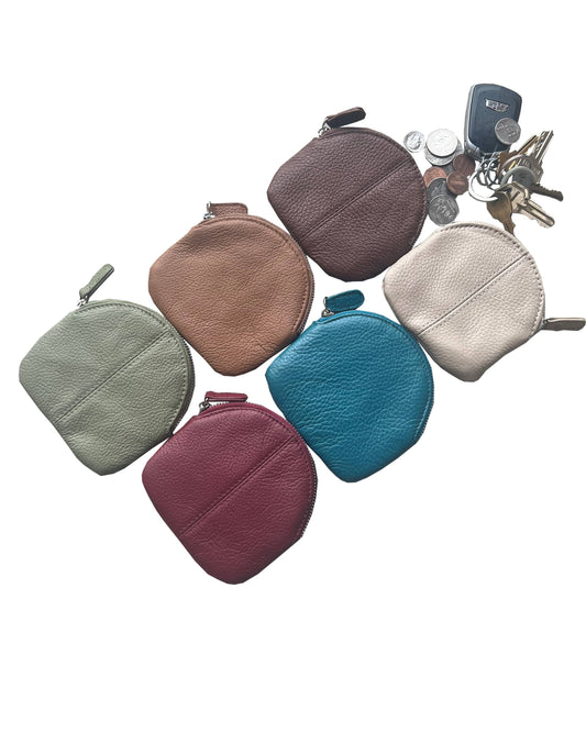 Assorted Leather Key Chain Coin Purse