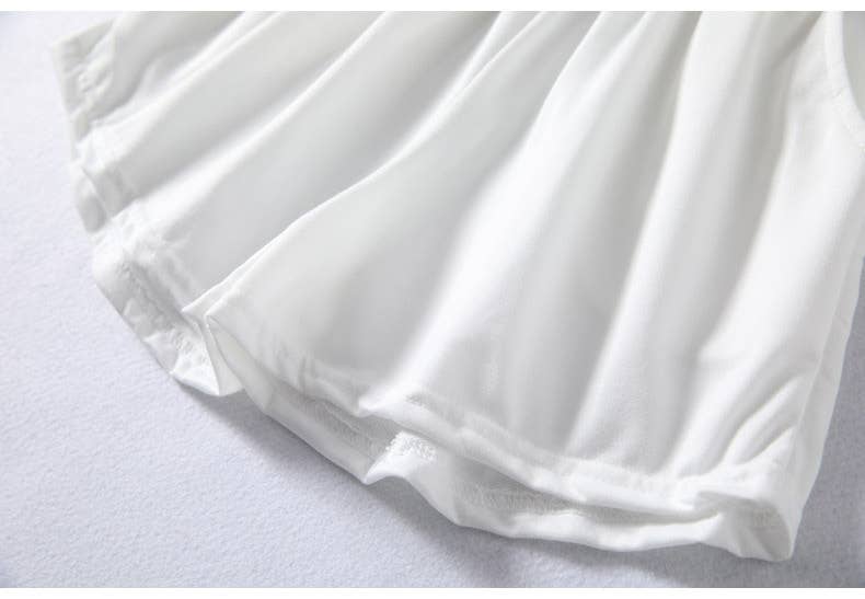 White Athleisure Sweat Shorts-112986
