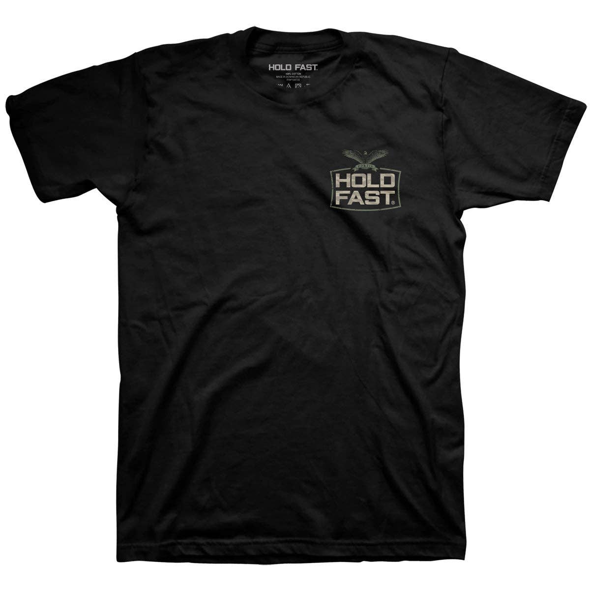 Black Hold Fast 'Brave Strong Humble' Mens T-Shirt-104851