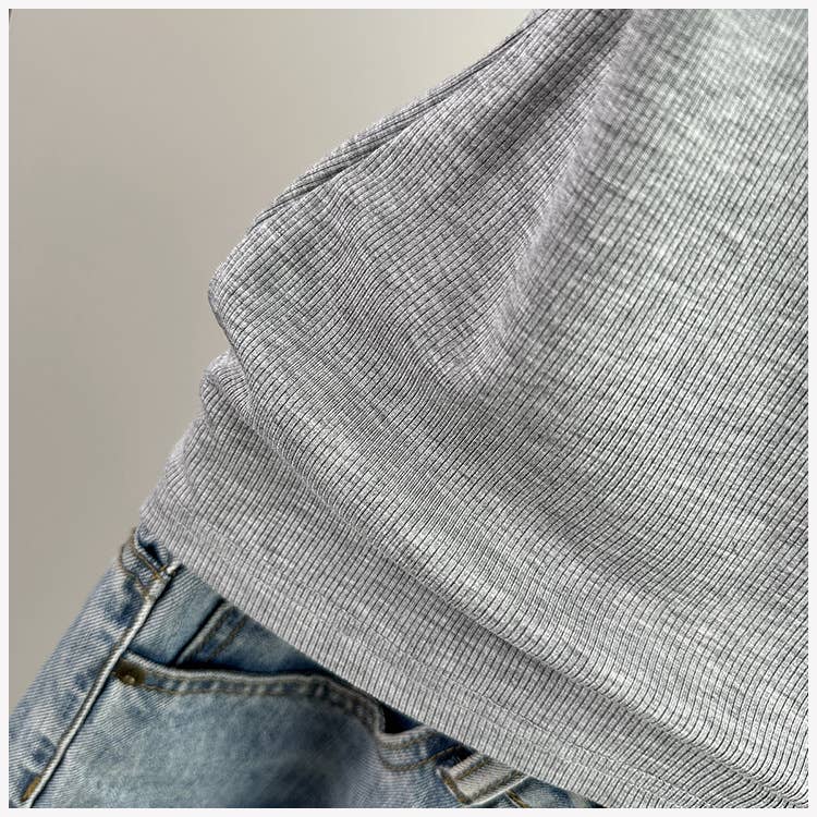 Variety of Colors Everyday outfit round neck rib fitted tank top -183398