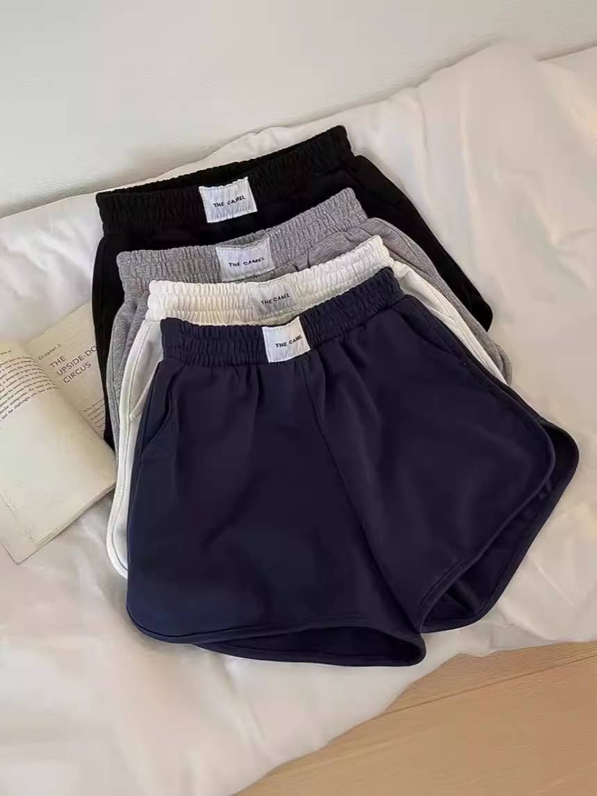 White Sports Hot Shorts-113361