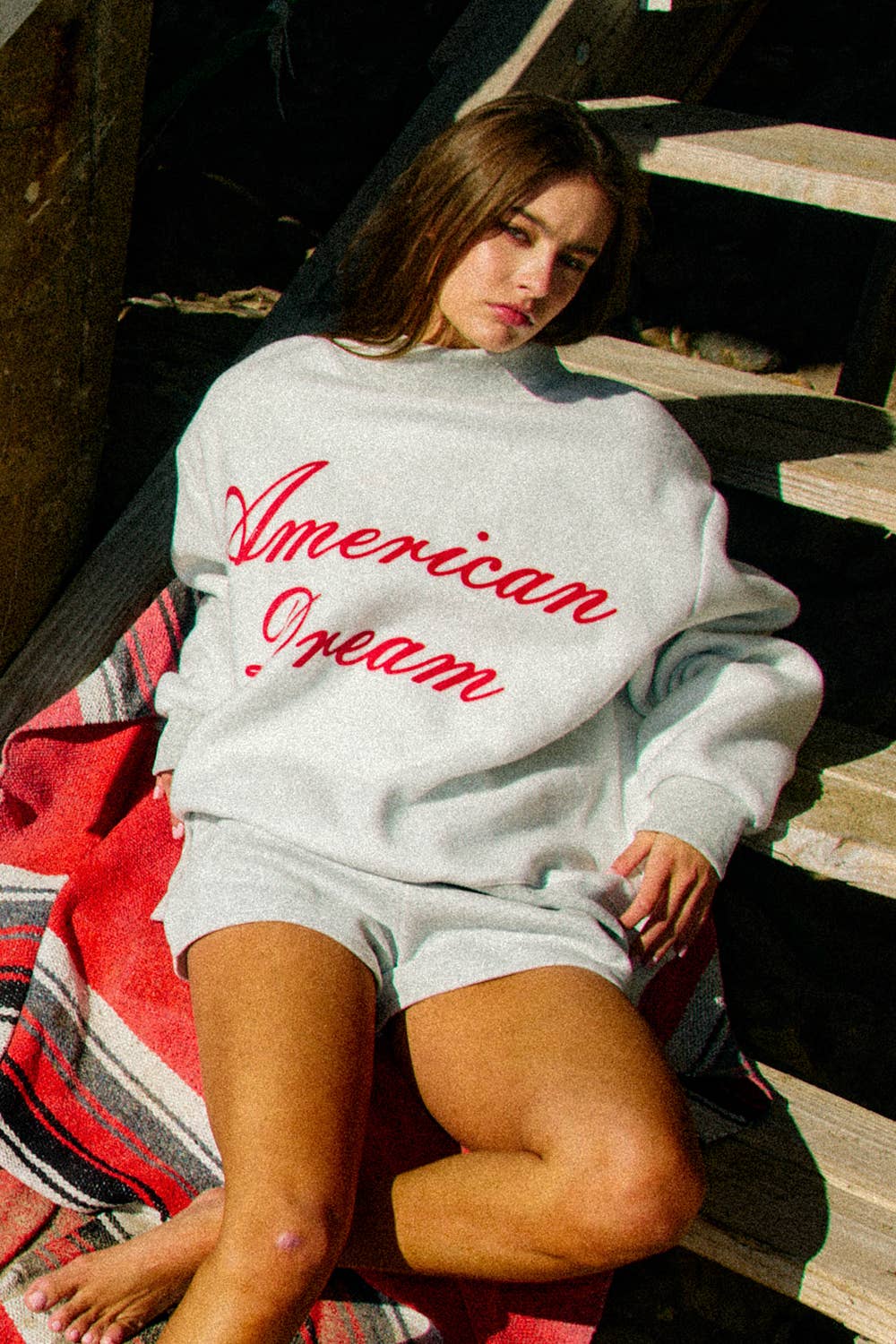Heather Grey 'God's Country' Reversible 'American Dream' Sweatshirt - 100114