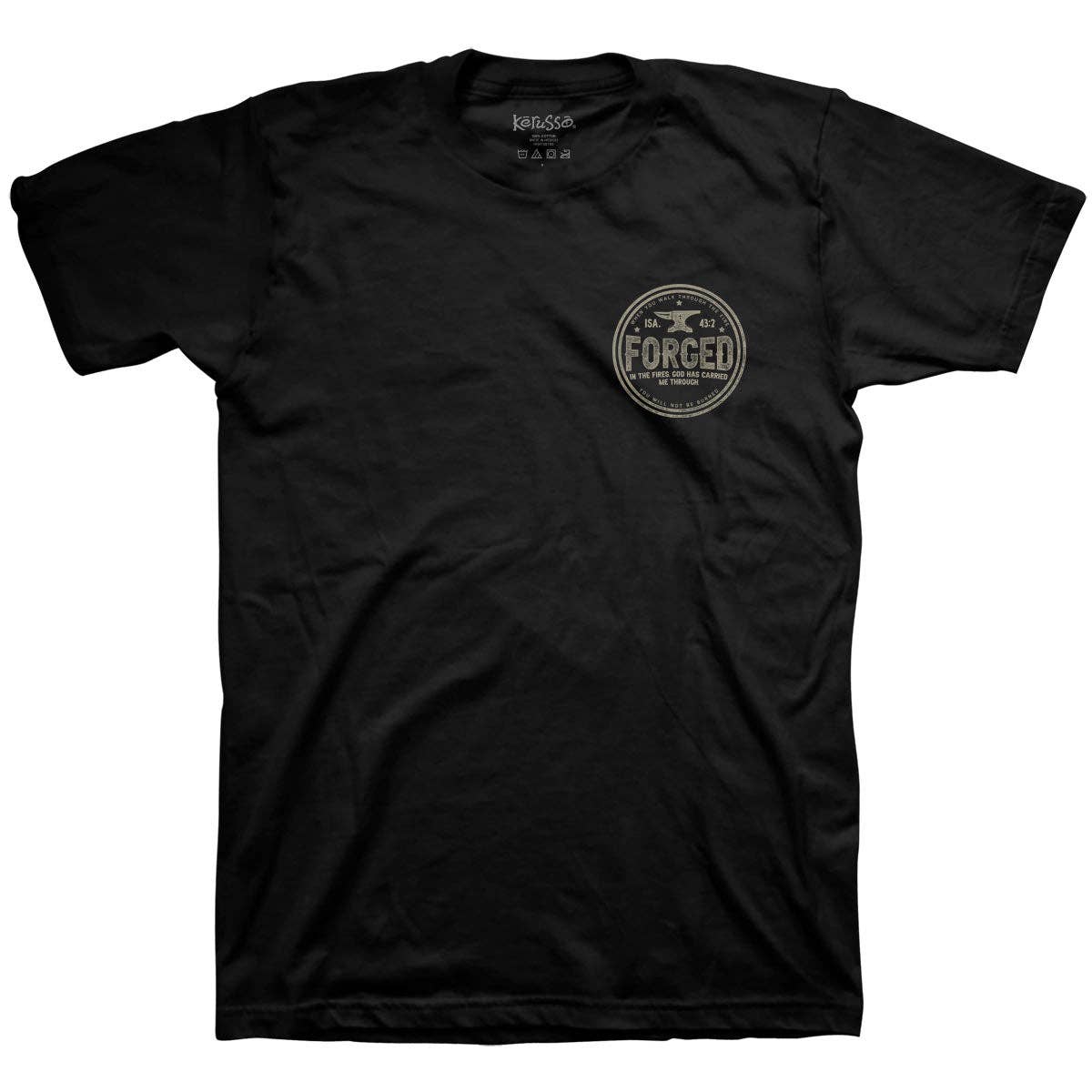 Black Christian 'Forged In Fires' Men's T-Shirt- 105007