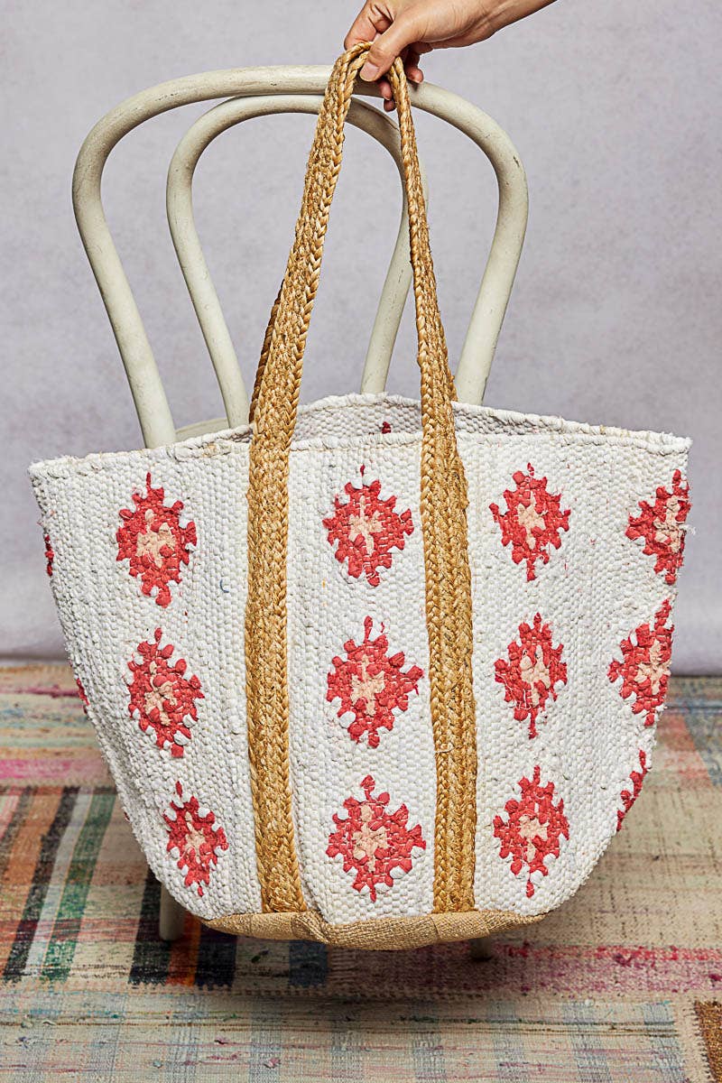 Red Star Cotton Weave Bag-BAGQB6