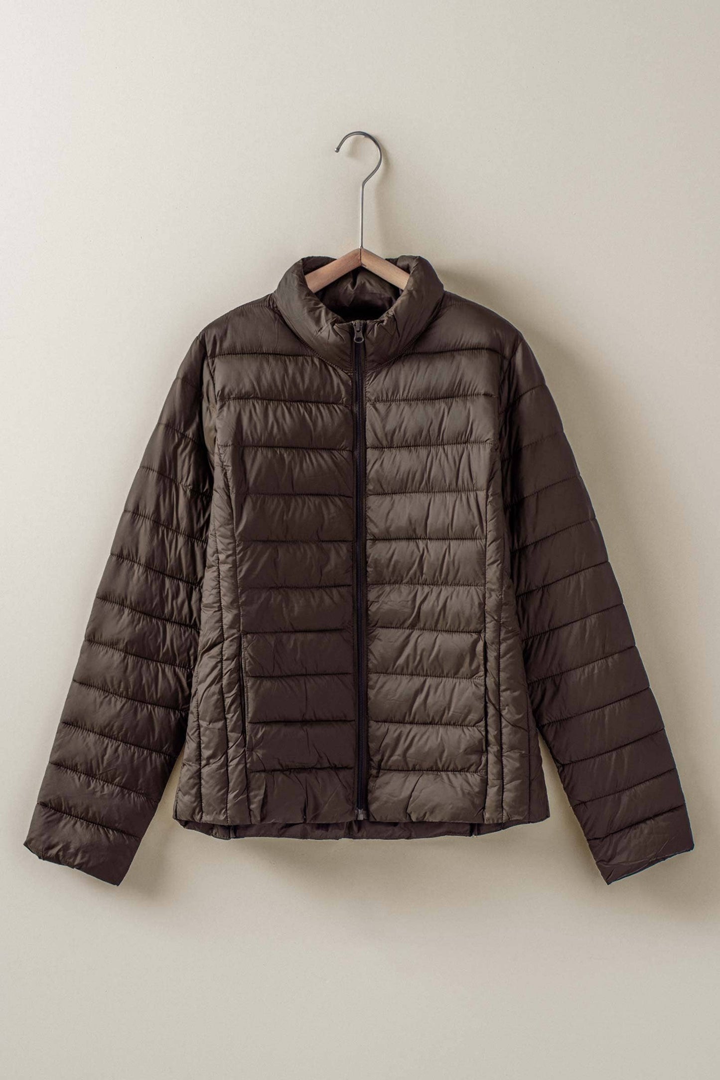 Expresso Lightweight Channel-Quilted Puffer Jacket